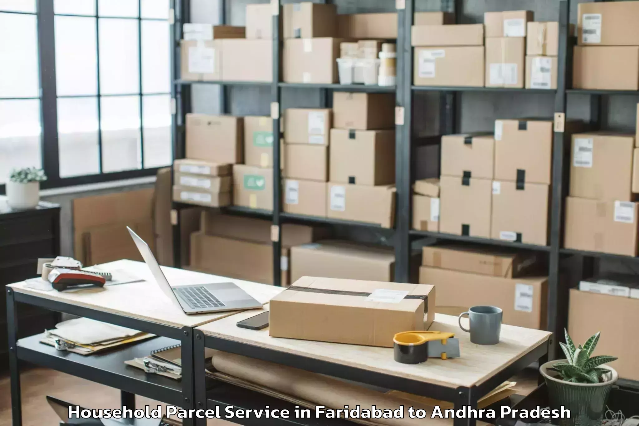 Leading Faridabad to Macherla Household Parcel Provider